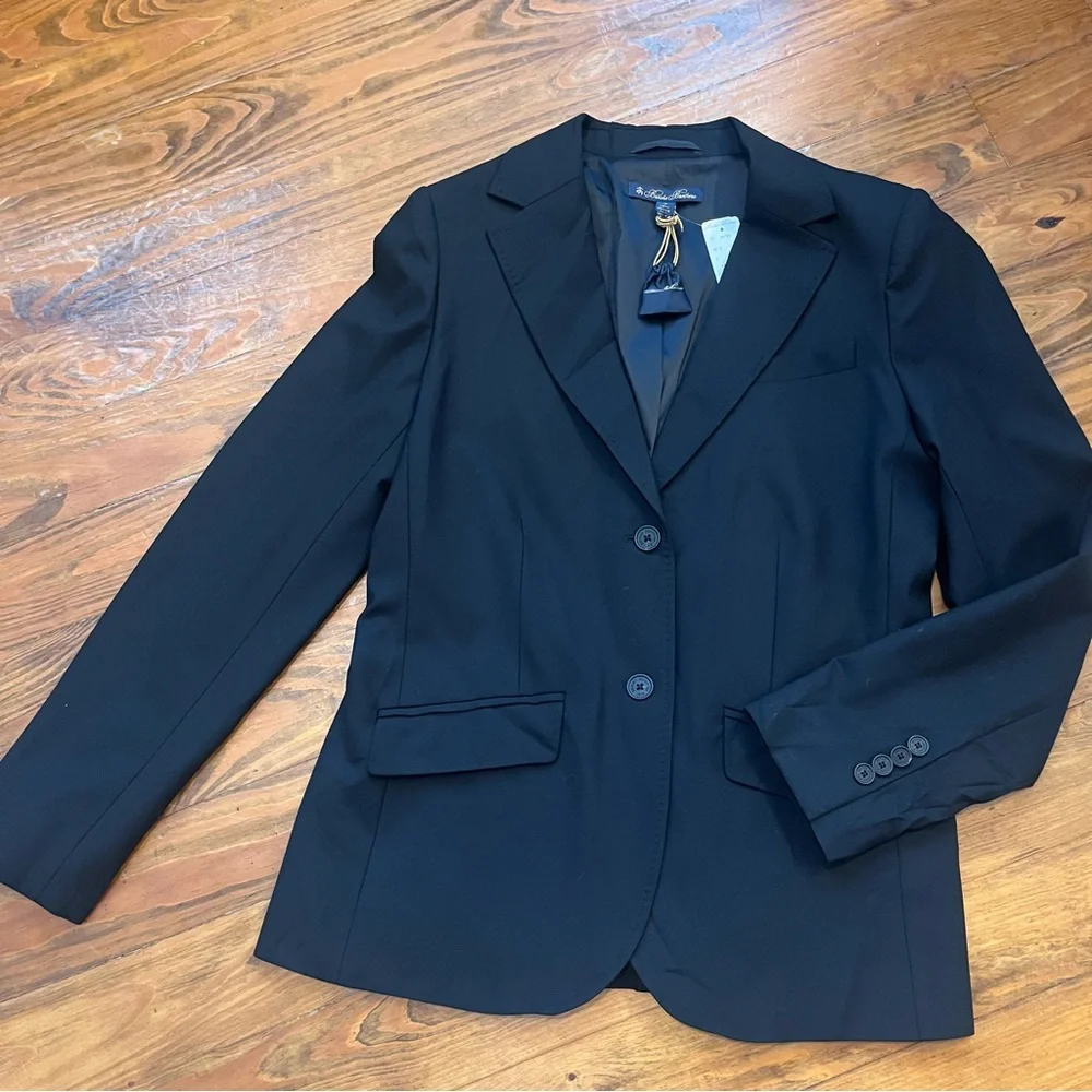 Brooks Brothers NEW Women’s Black Italian Wool Blazer Career Size‎ 10
Two Button - Picture 2 of 16